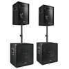 Vonyx Super Bass 2100 speakerset met subwoofer