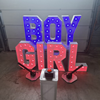 BOY en GIRL Lichtletters + confetti shooters set