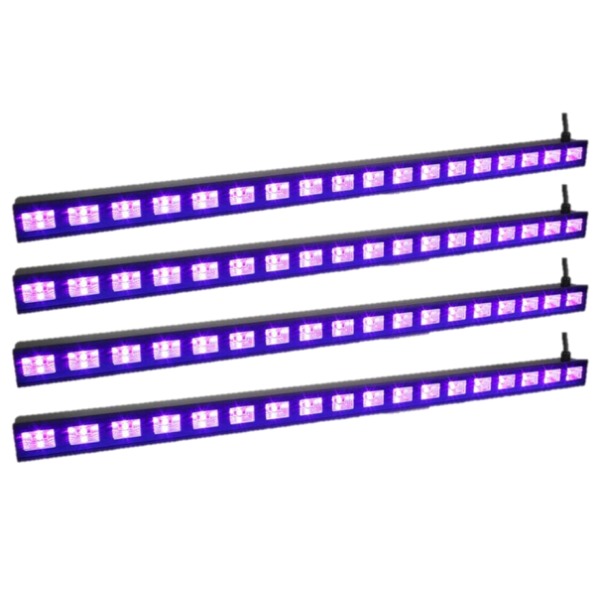 Blacklight par 18x3W set 4 stuks Blacklight par 18x3W set 4 stuks