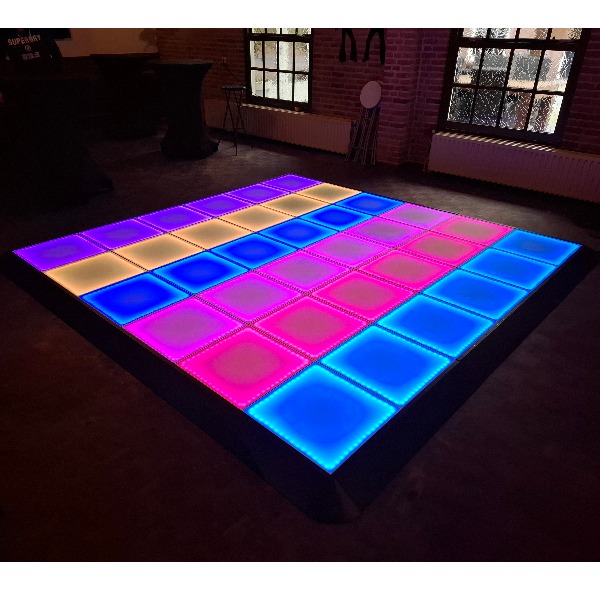 LED verlichte dansvloer retro 3x3 m LED verlichte dansvloer retro 3x3 m