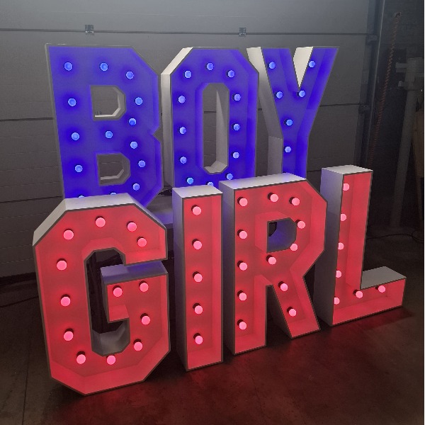 BOY en GIRL Lichtletters